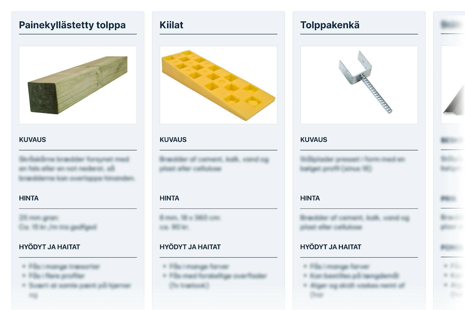 Puuterassin perustus Puuterassin perustus